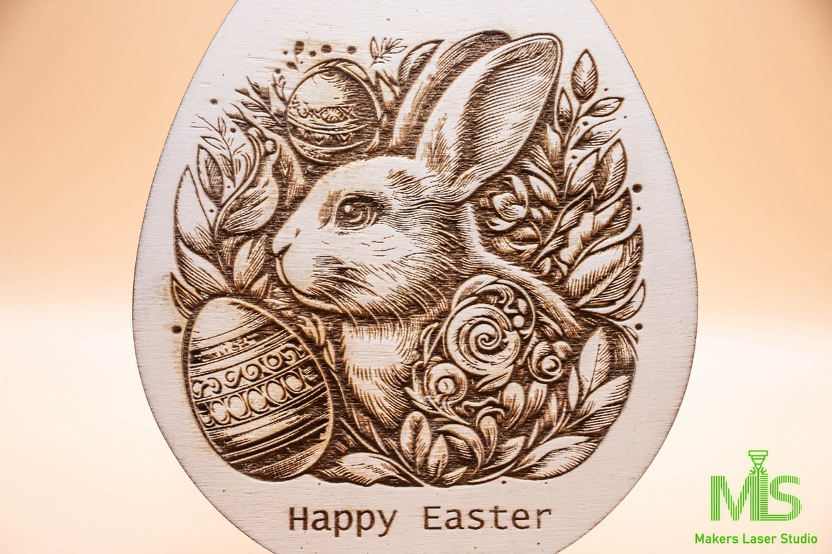 Paasdecoratie gepersonaliseerd in hout | Paascadeau | Hanger Pasen met naam | Pasen | Pasen hanger | Houten aanhangwagen | Paasnest | paasmandje/ ei en konijn